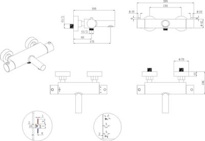 Wiesbaden Badkraan Style Thermostatisch Cool Touch HOH 15 cm Chroom Wiesbaden Badkraan Style Thermostatisch Cool Touch HOH 15 cm Chroom