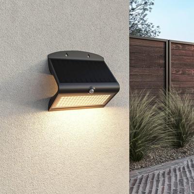 Rhodes LED Solar Wandlamp met bewegingssensor 2 lichtstanden 104 LEDS 3000K Warm wit