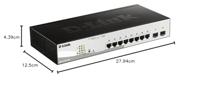 D-Link DGS-1210-10 10-poorts Gigabit Smart Switch (8 x 10/100/1000 Mbit/s Base-T-poorten, 2 x 100/1000 Mbit/s SFP-poorten) - thumbnail