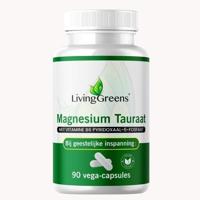 Livinggreens Magnesium tauraat + vitamine B6 90 Vegetarische capsules - thumbnail