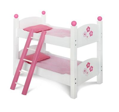 Houten Poppen Stapelbed - Fiori Bianco