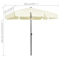 Strandparasol 200x125 cm zandgeel - thumbnail