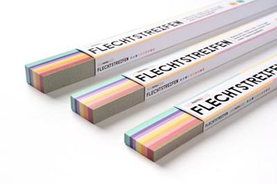 Vlechtbanden PASTELL folia, set van 200 meerkleurig