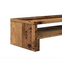 Monitorstandaard 54x22x15 cm bewerkt hout oud houtkleurig - thumbnail