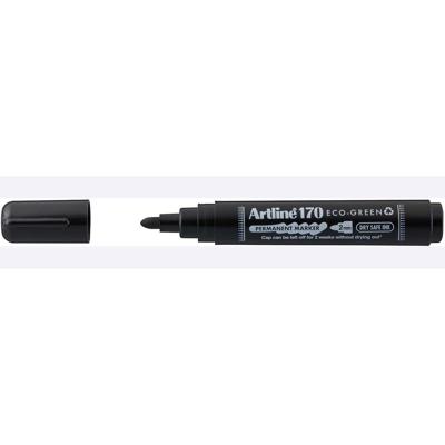 Permanent marker Artline170 Dry Safe Eco rond medium zwart Permanent marker Artline170 Dry Safe Eco rond medium zwart