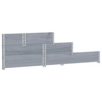 VidaXL Verhoogde plantenbak 3-laags 120x80 cm massief grenenhout grijs - thumbnail
