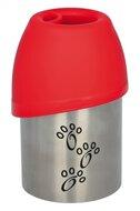 TRIXIE DRINKFLES RVS MET PLASTIC DRINKBAKJE ASSORTI 300 ML
