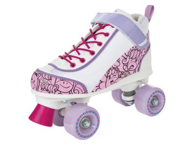 CRIVIT Kinder rolschaatsen maat 33-36 (Wit/lichtroze/lila, 35/36)