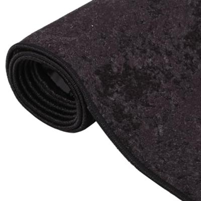 Vloerkleed wasbaar anti-slip 400x300 cm antracietkleurig - thumbnail