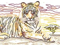 Ravensburger CreArt Schilderen op nummer majestueuze tijger - thumbnail