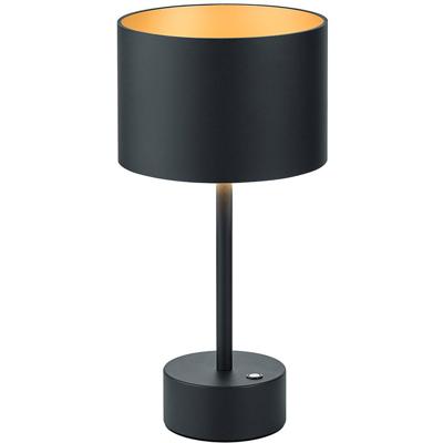 LED Tafellamp - Musterring Loop - 1 Lichtpunt van 5 Watt - Dimbaar - Aanpasbare Lichtkleur - Geheugenfunctie - Nachtlamp - Afstandsbediening - Mat Zwart - Metaal