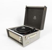 GPO Bermuda Classic Turntable USB With Removable Legs Grey Cream - thumbnail