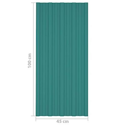 Dakpanelen 36 st 100x45 cm gegalvaniseerd staal groen - thumbnail