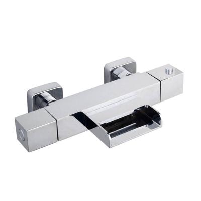 Ceres Square Thermostaat. Badmengkraan Waterval Vierkant Chroom Aqua Splash Ceres Square Thermostaat. Badmengkraan Waterval Vierkant Chroom Aqua Splash