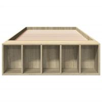Bedframe bewerkt hout sonoma eikenkleurig 90x200 cm - thumbnail