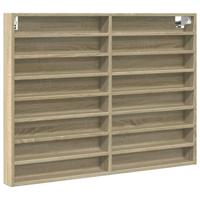 Vitrinekast 100x8,5x75 cm bewerkt hout sonoma eikenkleurig - thumbnail