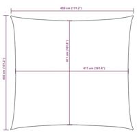 Zonnescherm vierkant 4,5x4,5 m oxford stof terraccota - thumbnail