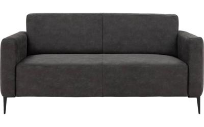 Goossens Bank Key West antraciet, micro leer, 2,5-zits, modern design