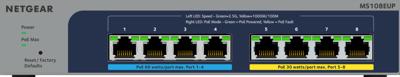 Netgear 8-port Multi-Gigabit (2.5G) Ultra60 PoE++ Ethernet Plus Switch MS108EUP Netgear 8-port Multi-Gigabit (2.5G) Ultra60 PoE++ Ethernet Plus Switch MS108EUP