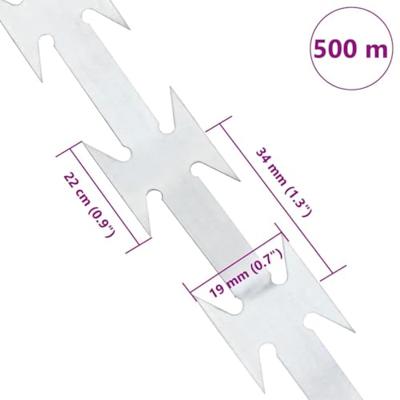 Scheermesprikkeldraad concertina 500 m gegalvaniseerd staal - thumbnail