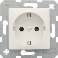 Berker S1 wandcontactdoos met randaarde 1-voudig polarwit mat 6147431909 - thumbnail