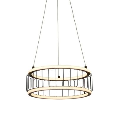 Searchlight Led hanglampCircolo Ø 38cm - 54213-1BK