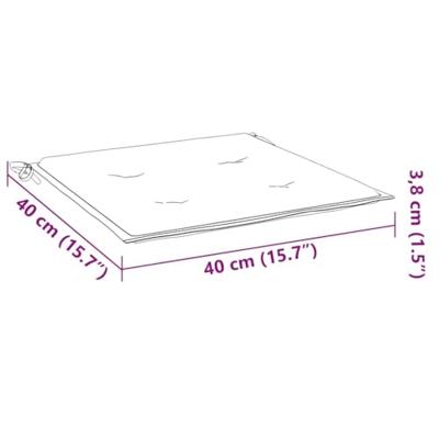 VidaXL Tuinstoelkussens 4 st 40x40x4 cm oxford stof taupe