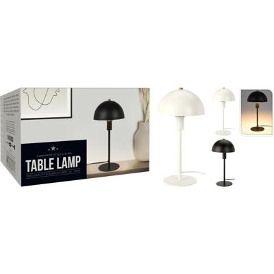 Tafellamp metaal zwart 18x36cm