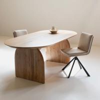 Giga Meubel - Eettafel Ovaal - 240cm - Naturel - Mangohout - thumbnail