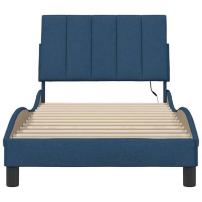 Bedframe zonder matras "Hanko" 90x190 cm stof blauw