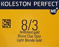 Wella Professionals Koleston Perfect Me+ Permanent Creme Colour 8/3 Light Blonde Gold 60ml - thumbnail