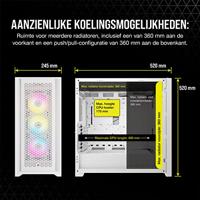 PC Case - Corsair - ICUE 5000D RGB Airflow - Middle Tower - 3 AF120 RGB Elite - White Fans - thumbnail