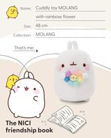 Molang Molang knuffel met bloem - 48 cm - thumbnail