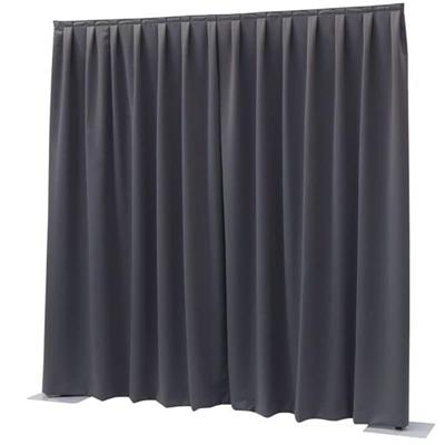 Wentex Pipe and drape Dimout gordijn 330x300cm geplooid donkergrijs