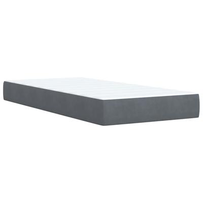 Boxspring met matras fluweel donkergrijs 120x190 cm