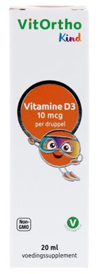 VitOrtho Kind Vitamine D3 10mcg Druppels VitOrtho Kind Vitamine D3 10mcg Druppels