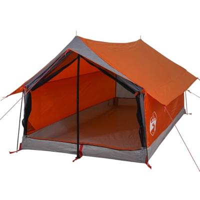 VidaXL Tent 2-persoons waterdicht grijs en oranje VidaXL Tent 2-persoons waterdicht grijs en oranje