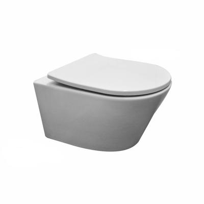 Wandcloset Vesta Diepspoel Rimless Mat Wit Aqua Splash Wandcloset Vesta Diepspoel Rimless Mat Wit Aqua Splash