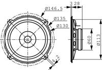 Visaton FR 12 - 8 Ohm 5 inch 13 cm Breedband-luidspreker 15 W 8 Ω - thumbnail