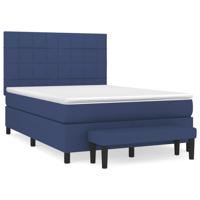 Boxspring met matras stof blauw 160x200 cm - thumbnail