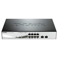 D-Link DGS-1210-08P 8-Port Gigabit PoE Smart Managed Switch met 2 SFP ports (8 x PoE ports) 8 x 1000Base-T, 802.3af/802.3at PoE, 65 W Power Budget, Fanless - thumbnail