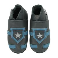 Oxxy babyslofjes grijs blauw met ster Maat - thumbnail