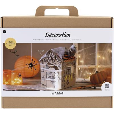 Creativ Company Maxi hobbyset decoratie, spookhuis, zwart, lichtbruin, oranje, 1 doos Creativ Company Maxi hobbyset decoratie, spookhuis, zwart, lichtbruin, oranje, 1 doos