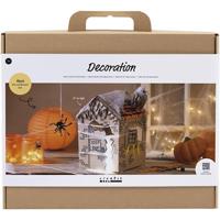 Creativ Company Maxi hobbyset decoratie, spookhuis, zwart, lichtbruin, oranje, 1 doos - thumbnail