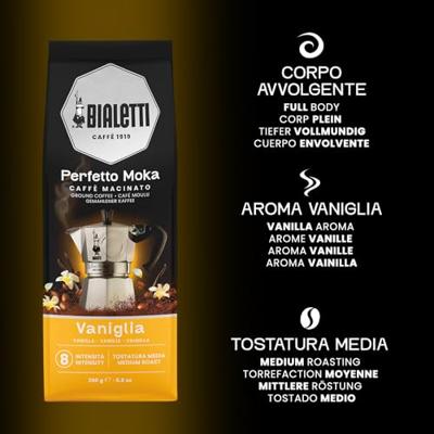 Bialetti - Perfetto Moka Vanilia 250g gemalen koffie