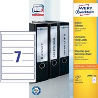Avery Zweckform L4760-25 ordnerrugetiketten ft 19,2 x 3,8 cm (b x h), 175 etiketten, wit - thumbnail