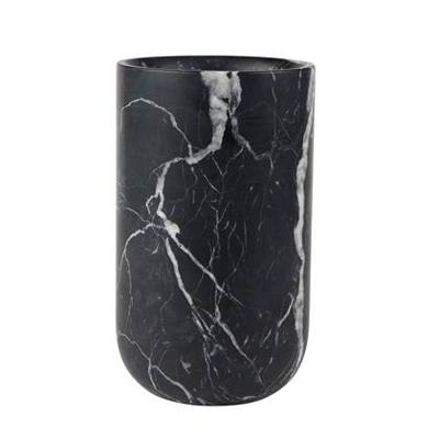 Zuiver Vaas 'Fajen' Marmer, 25cm hoog, kleur Zwart