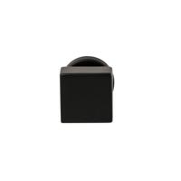 Hardbrass Knopkruk Quadro op rond rozet - zwart - thumbnail