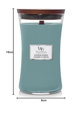 Woodwick Evergreen Cashmere Large Hourglass Candle 0