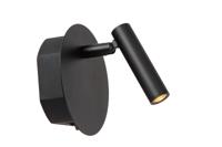 Lucide JOLIJN - Oplaadbare Bedlamp / Wandlamp - Accu/Batterij - Ø 10,2 cm - LED - 1x2W 3000K - Magnetisch - Zwart - thumbnail